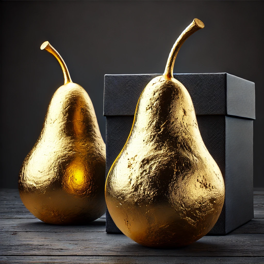 Luxury Golden Pear 24K GOLD Pear